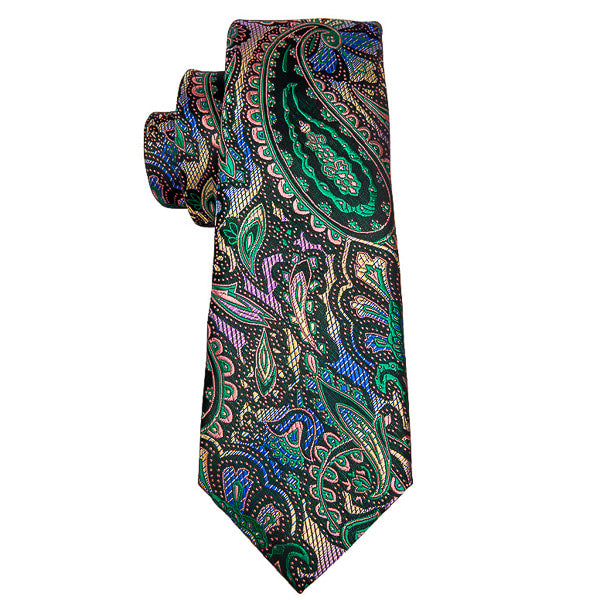 Jutara Multicolor Paisley Silk Necktie for Men