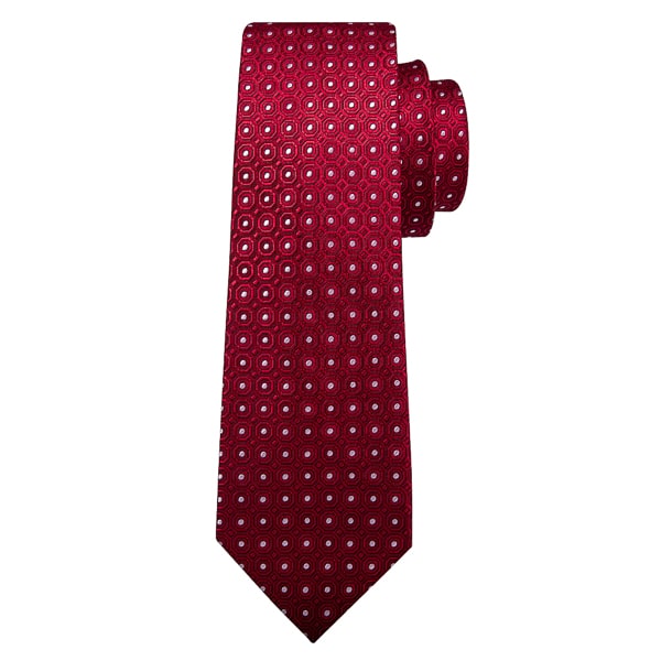 Jutara Red Polka Dot Silk Necktie for Men